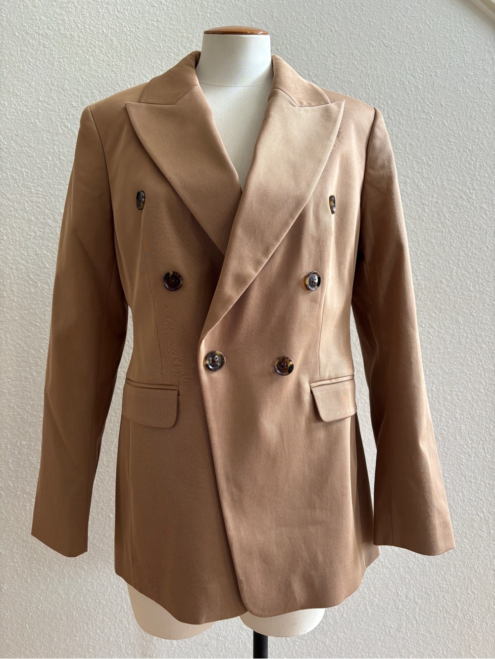 Banana Republic Tan Suit Blazer - Single-Breasted Tailored Jacket